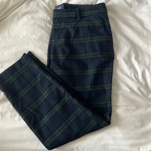 Old Navy Harper Dress Pants mid rise ankle, gently worn, plaid pattern